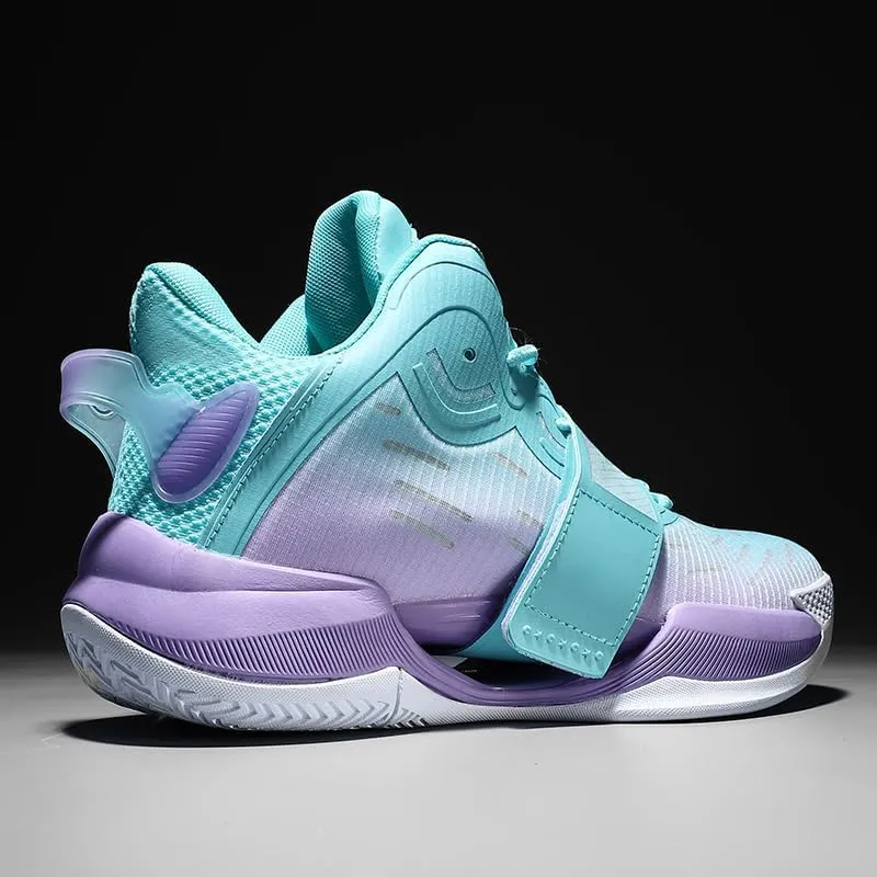 Women Men Basketball Shoes Breathable Anti Slip Wear Resistant Super Light Basketball Sneakers Outdoor Cushioning Workout Fashion Running Sneakers