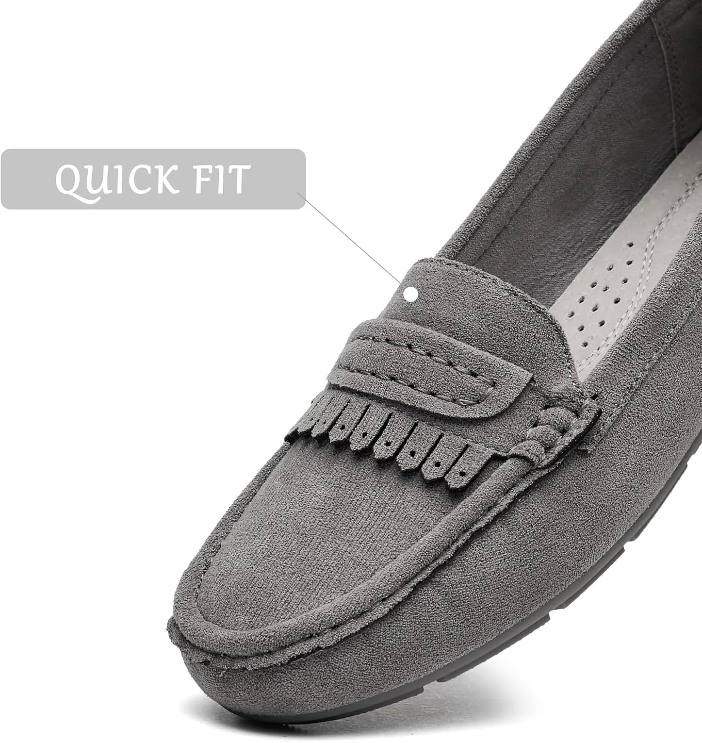 Women's Business Loafers Work Casual Flats Shoes Lightweight Penny PU Leather Slip On Walking Shoes