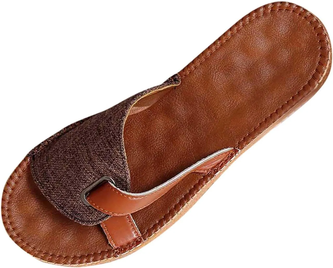 Womens Casual Slides Summer Dressy Open Toe Slippers Beach Slide Sandal Comfort Slip on Flat Sandals 2025 New