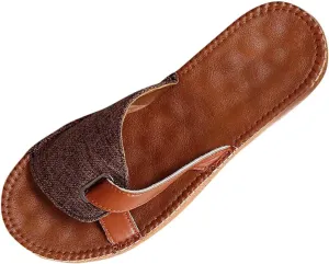 Womens Casual Slides Summer Dressy Open Toe Slippers Beach Slide Sandal Comfort Slip on Flat Sandals 2025 New
