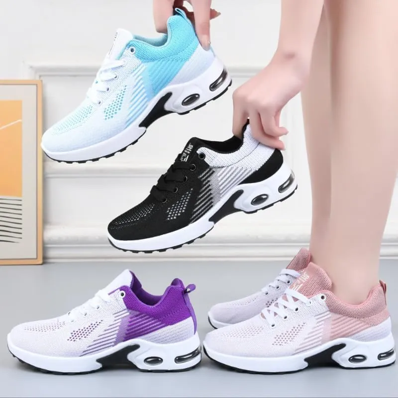 Women's Casual Sneakers – Lightweight,Breathable Non-Slip Walking Shoes for Work,Mesh Air Cushion Sneakers for Gym Workout Sports