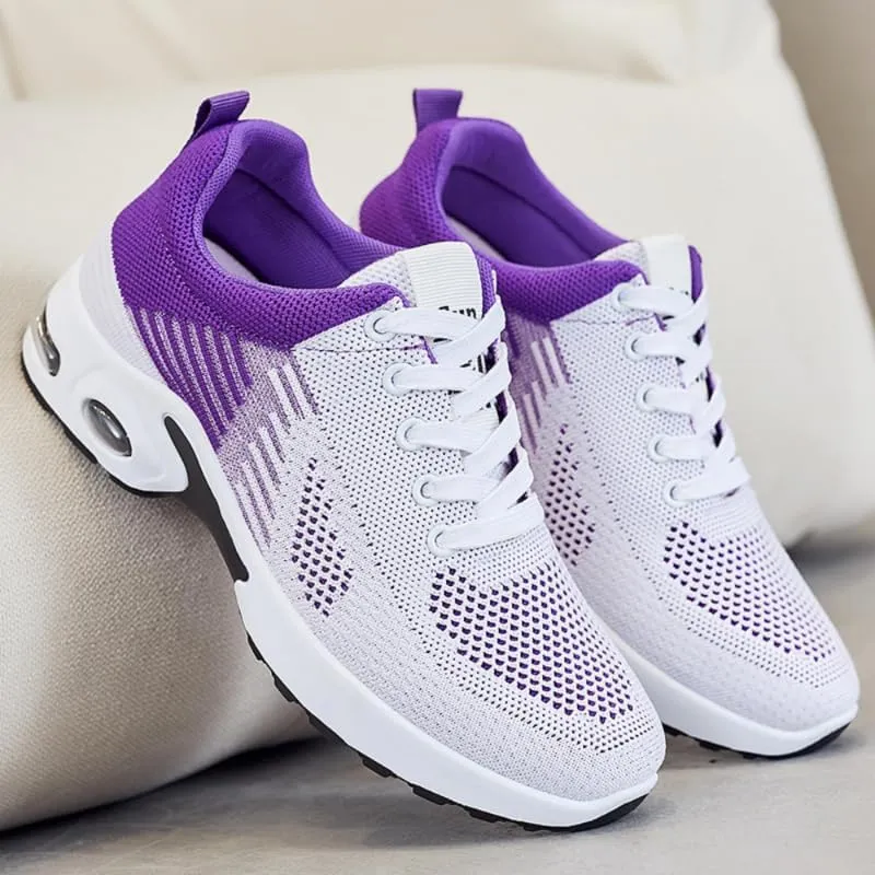Women's Casual Sneakers – Lightweight,Breathable Non-Slip Walking Shoes for Work,Mesh Air Cushion Sneakers for Gym Workout Sports