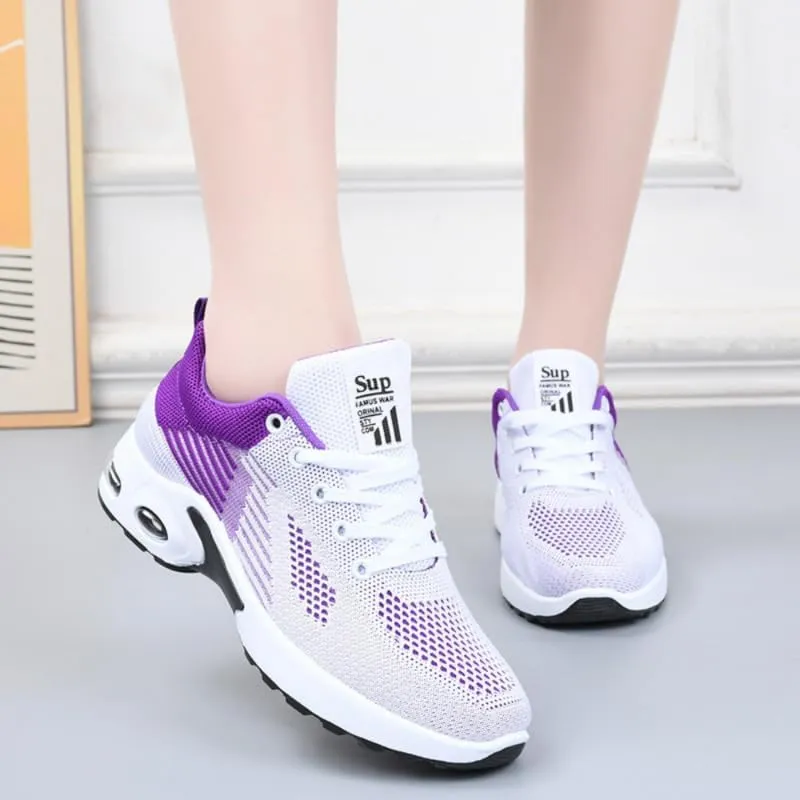 Women's Casual Sneakers – Lightweight,Breathable Non-Slip Walking Shoes for Work,Mesh Air Cushion Sneakers for Gym Workout Sports