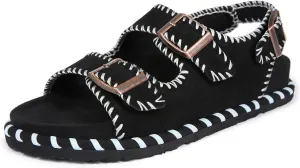 Women's Flat Sandals With Adjustable Straps, Casual Shoes for Women Boho Walking Sandals for Beach & Summer Wear