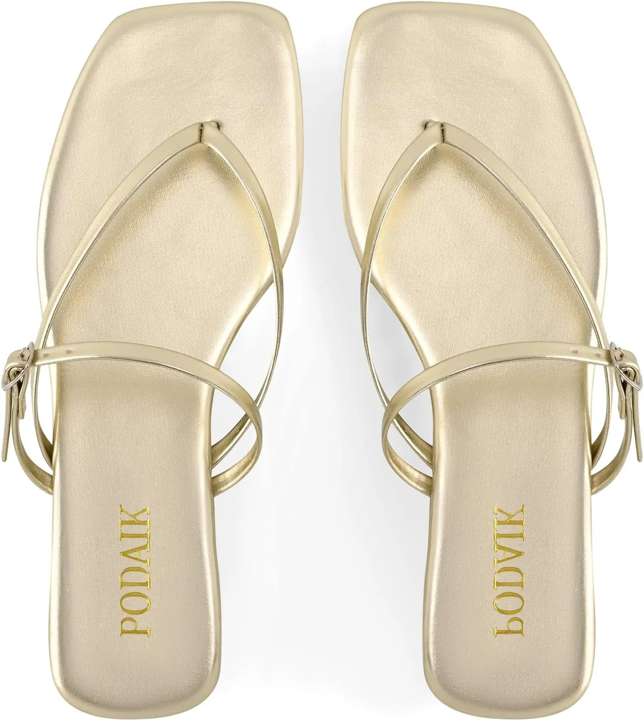 Women's Flip Flops Flat Sandals for Women Summer Beach Thong Fashion Square Toe Slip On Slides