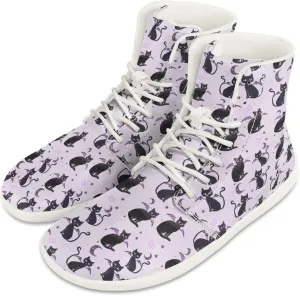 Womens High Top Barefoot Shoes Wide Toe Box Fashion Sneakers Comfortable Casual Walking Shoes Lightweight PU Leather Dress Shoes SizeUS 6-13.5