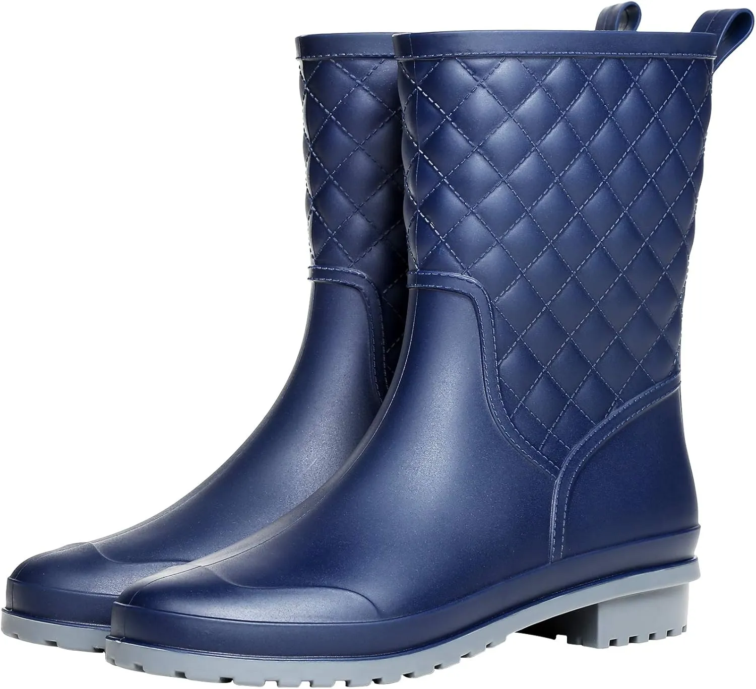 Women's Mid Calf Rain Boots Waterproof Rubber Booties Garden Shoes Outdoor Work