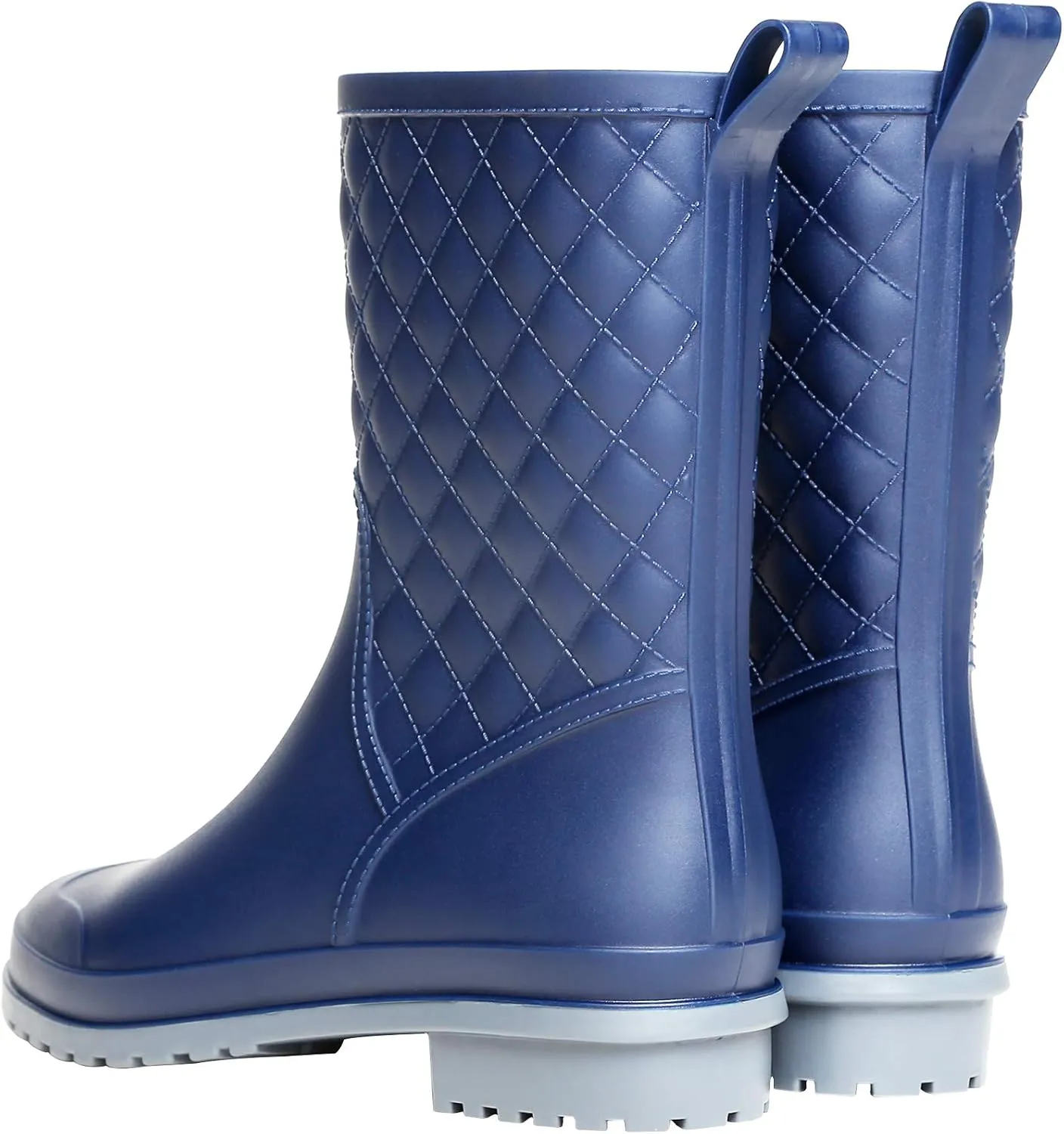 Women's Mid Calf Rain Boots Waterproof Rubber Booties Garden Shoes Outdoor Work