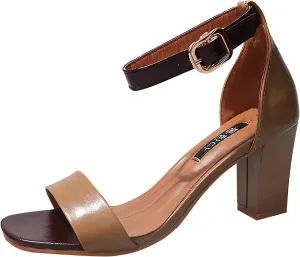 Women's Open Toe Ankle Strap Block Chunky Low Heeled Sandal Comfortable Office Pump Shoes