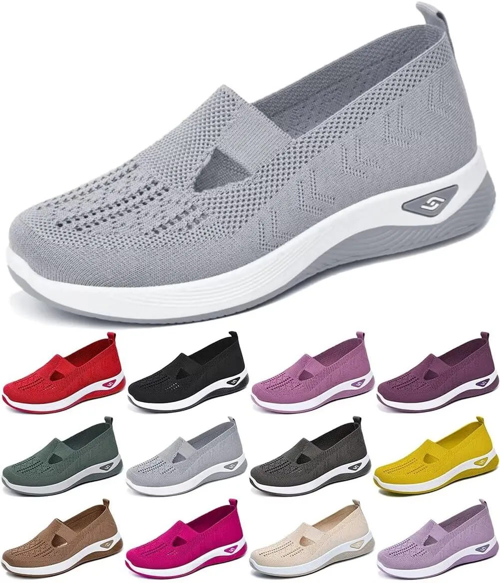 Women's Orthopedic Mesh Walking Shoes Athletic Sport Running Sneakers Slip-on Cozy Breathable