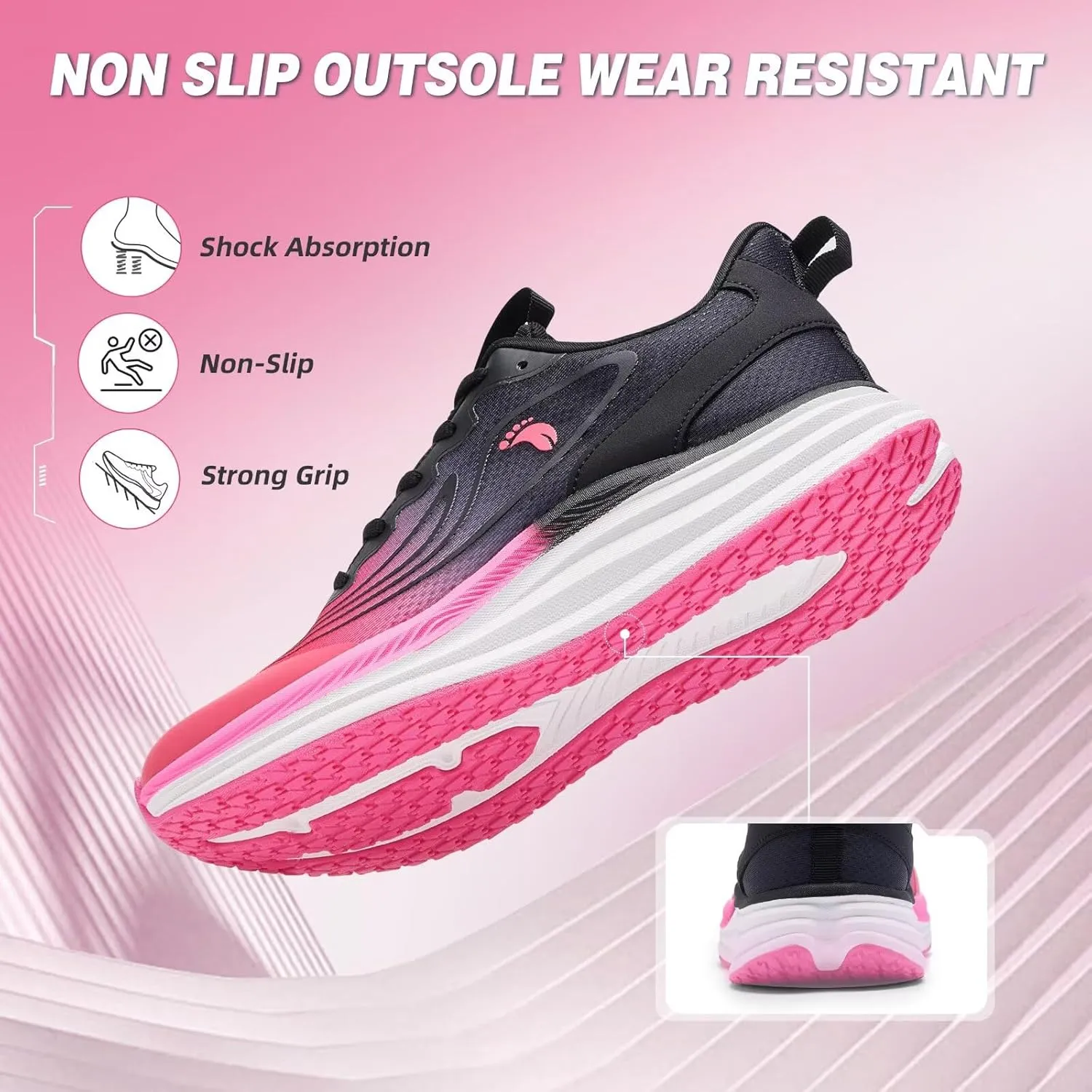 Women's Orthopedic Road Running Shoes: Comfortable Arch Support Plantar Fasciitis Sports Sneakers, Casual Orthotic High Arch Flat Feet Tennis Work Walking Shoes for Foot Heel and Pain Relief