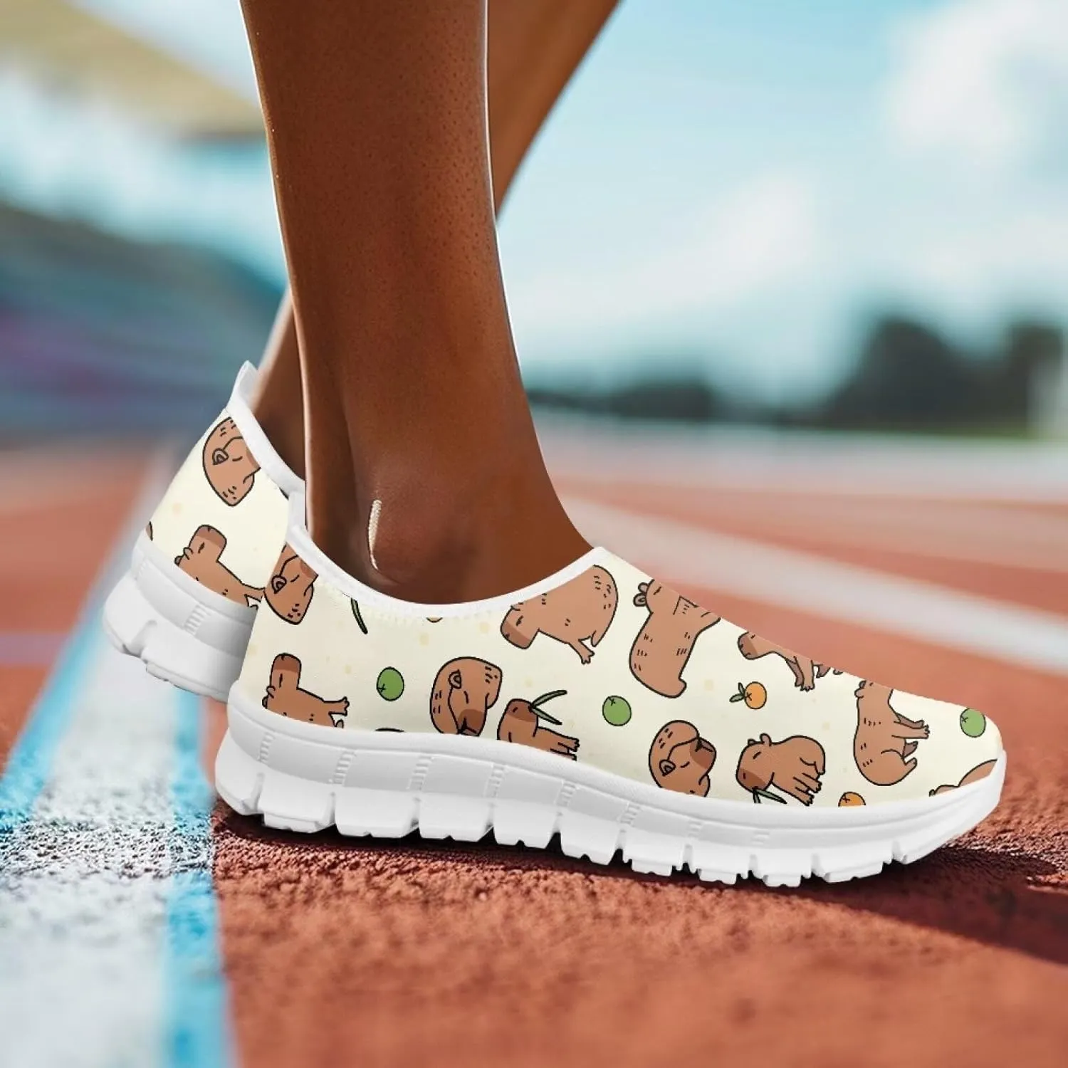 Women's Shoes Fashion Casual Cozy Slip-On Low Top Non-Slip Loafers Running Exercise Workout Tennis Sneaker for Women US 5.5-11.5