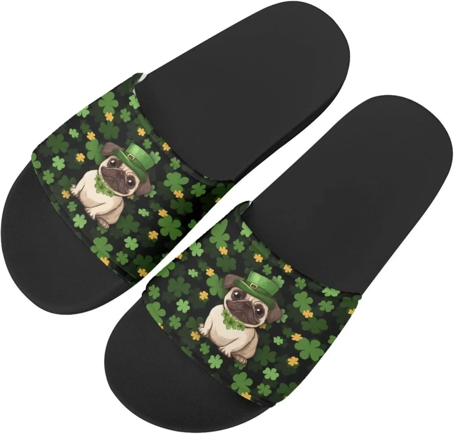 Womens Slide Sandals Fashion Flat Sandals Printed Summer Slippers Unisex Shower Slippers for Bedroom Bathroom