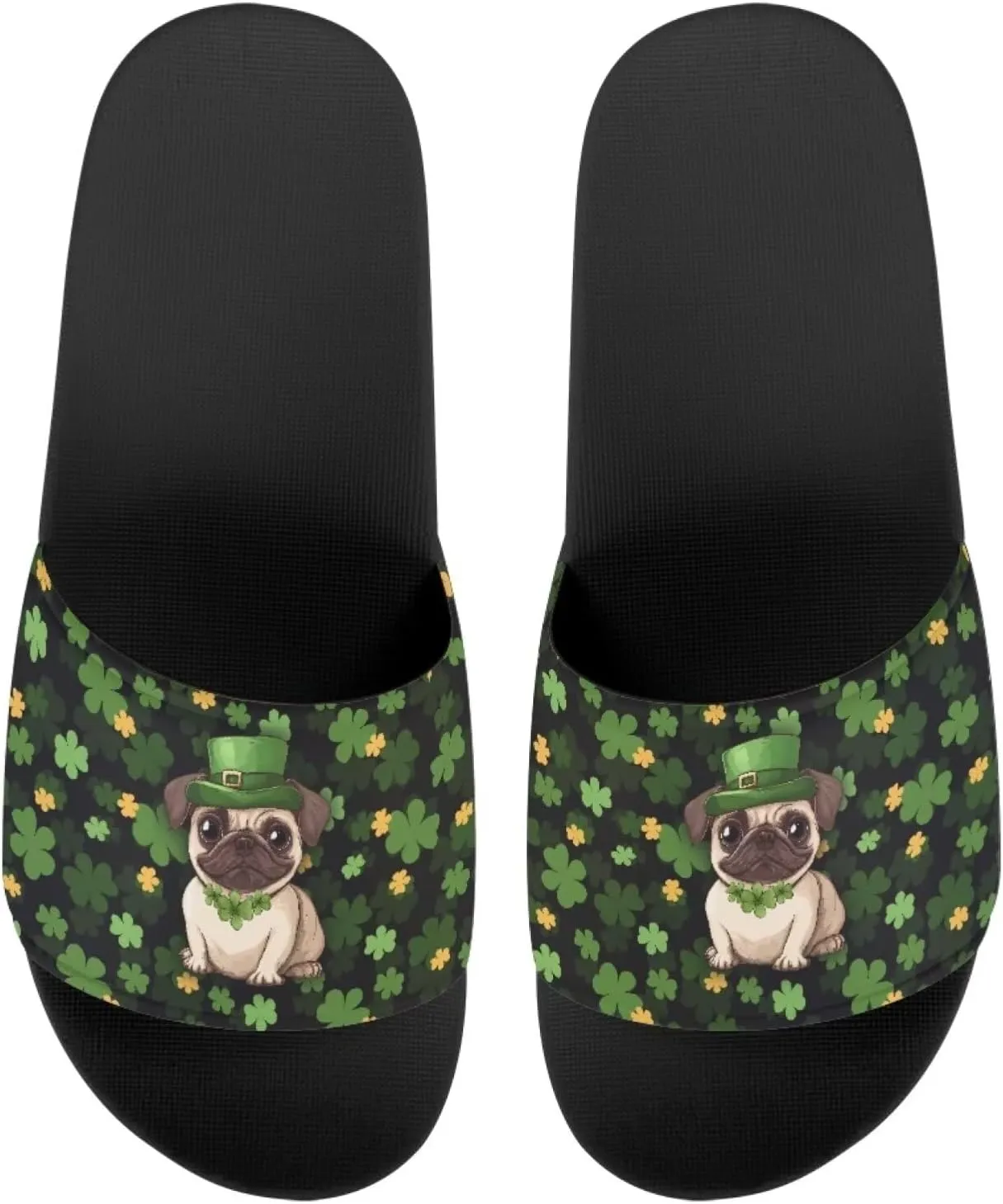 Womens Slide Sandals Fashion Flat Sandals Printed Summer Slippers Unisex Shower Slippers for Bedroom Bathroom