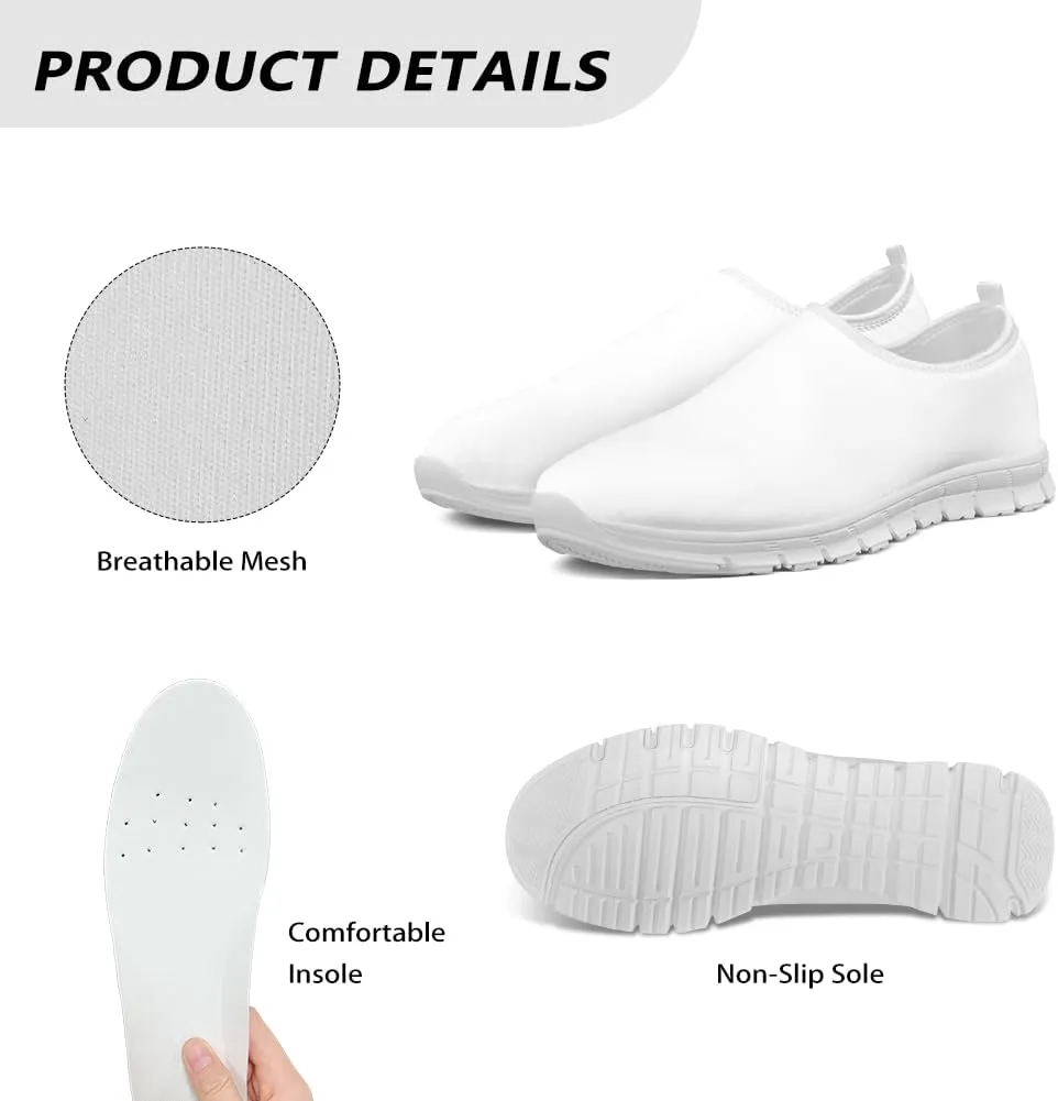 Women's Slip-On Sneakers Casual Hiking Non-Slip Comfortable Workout Shoes Walking Tennis Holiday Sneakers Cycling Lightweight Sneakers Black US Size 5.5-11.5