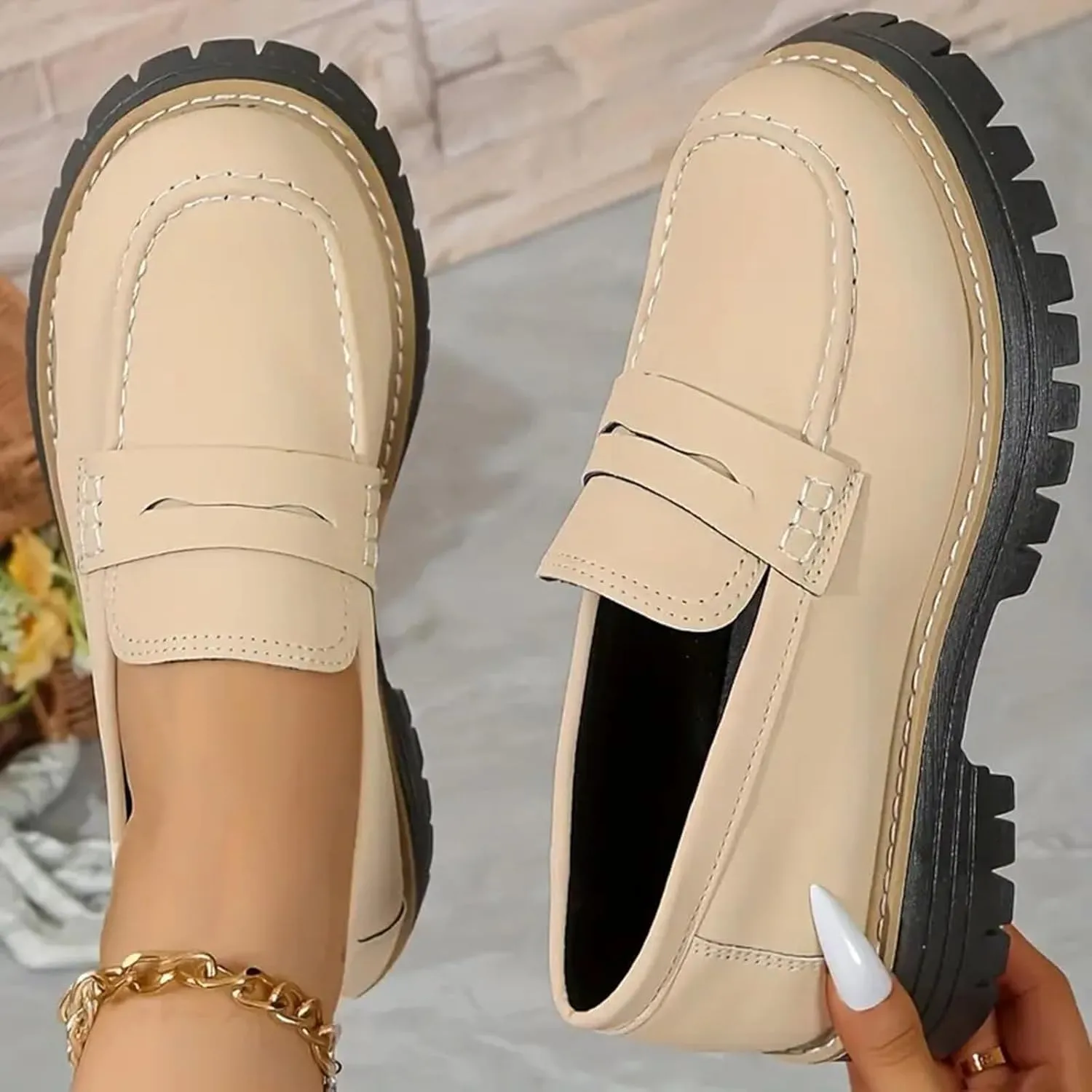 Women's Suede Penny Loafer Comfort Driving Moccasins Casual Slip-Ons Loafer Flats Business Work Shoes