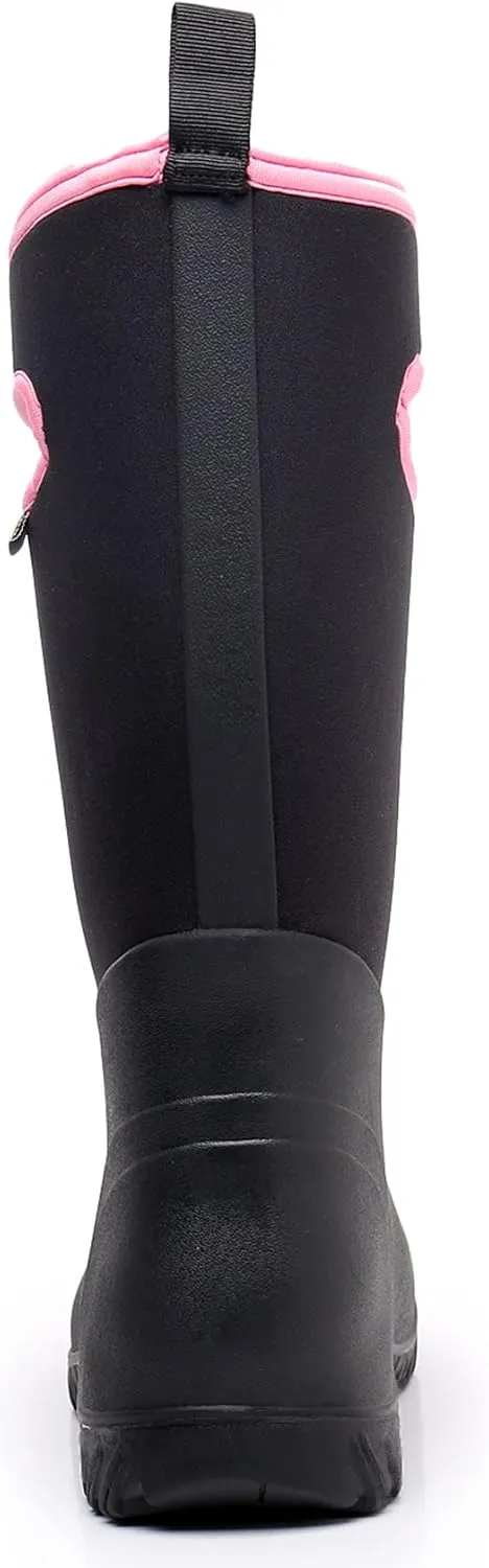 WTW Women's Rubber Rain Boots 100% Waterproof Insulated Neoprene Garden Mud Boots Outdoor Hunting Snow Boots for Women
