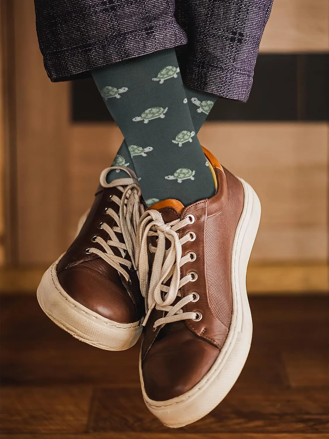 YEJIMONG Men's Cotton Fun Colorful Striped Casual Dress Socks, Funky Designed Fancy Socks 12 Pairs, Size 9-12